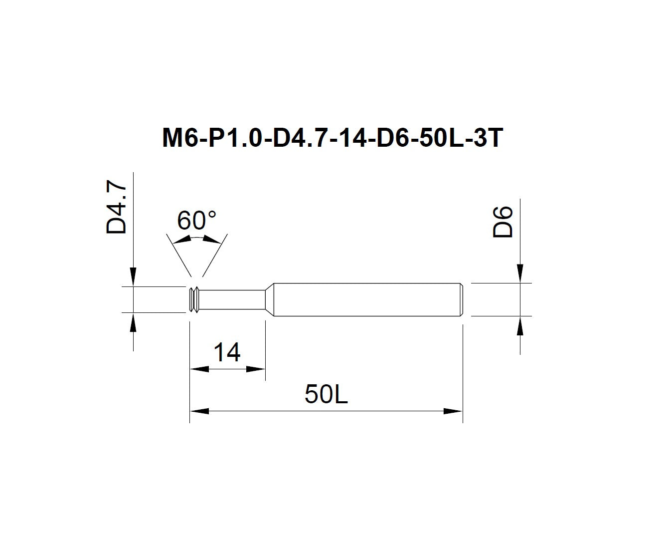 Solid carbide drill thread milling cutter aluminum